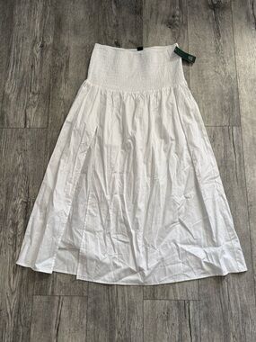 wild fable White Smocked-Waist Maxi Skirt